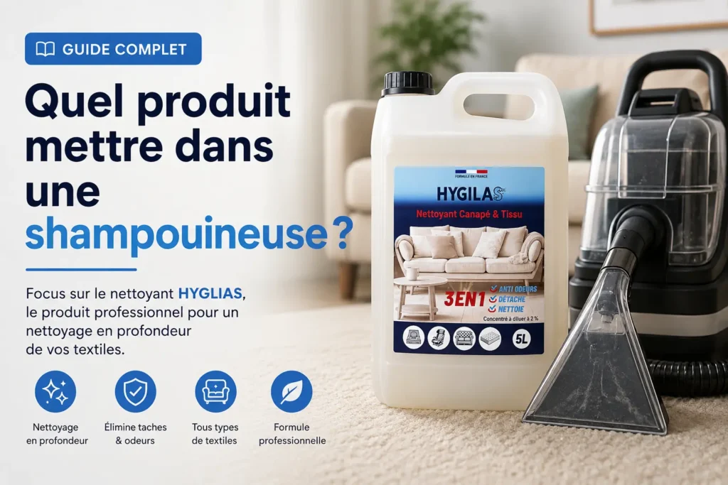 Quel produit mettre dans une shampouineuse
